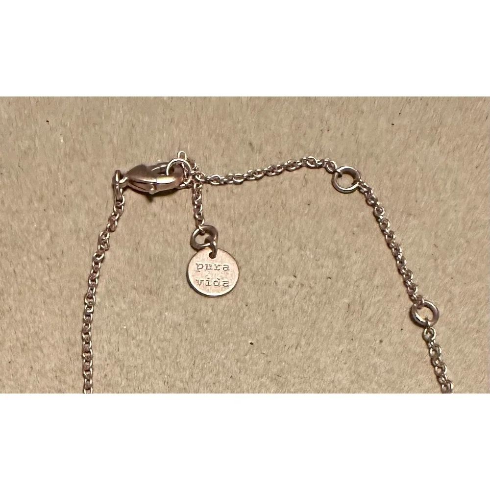 Pura Vida Rose Gold Tone Moon Phases Charm Necklace Celestial Dainty Adjustable